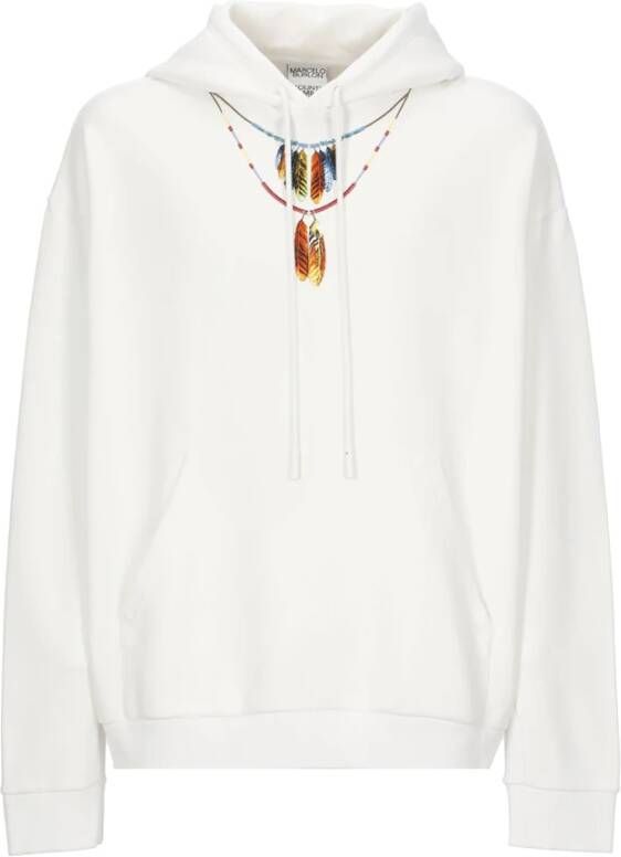 Marcelo Burlon Hoodies Wit Heren