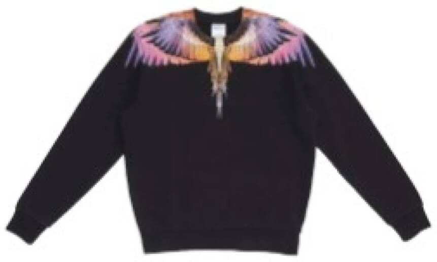 Marcelo Burlon Icon Wings Regular Crewneck Sweater Zwart Heren