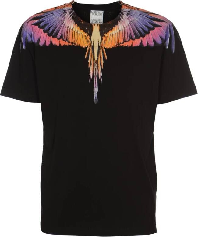 Marcelo Burlon Icon Wings Regular T-Shirt voor Heren Zwart Heren