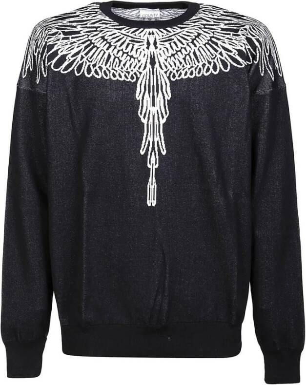 Marcelo Burlon Logo Sweater Zwart Heren