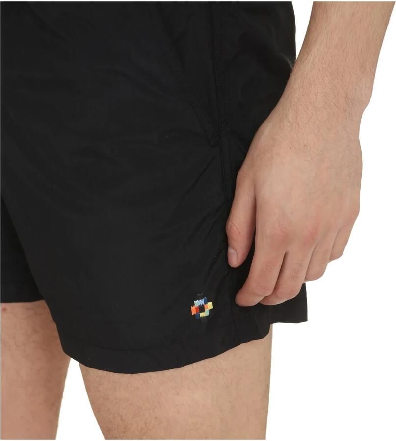 Marcelo Burlon Stijlvolle zwarte strandkleding voor heren Black Heren