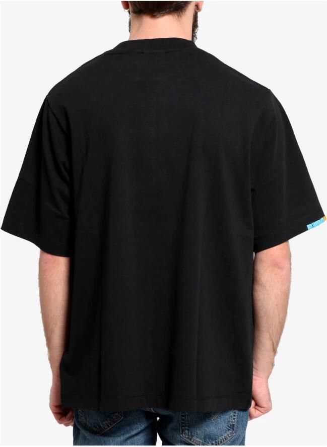 Marcelo Burlon Katoenen Crew Neck Tee met Geborduurd Kruislogo Black Heren - Foto 2