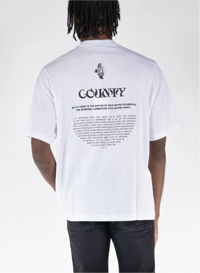 Marcelo Burlon County of Milan Katoenen T-shirt met print Wit