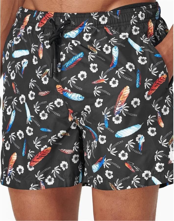 Marcelo Burlon County of Milan Zwembroek met bloemenprint Zwart