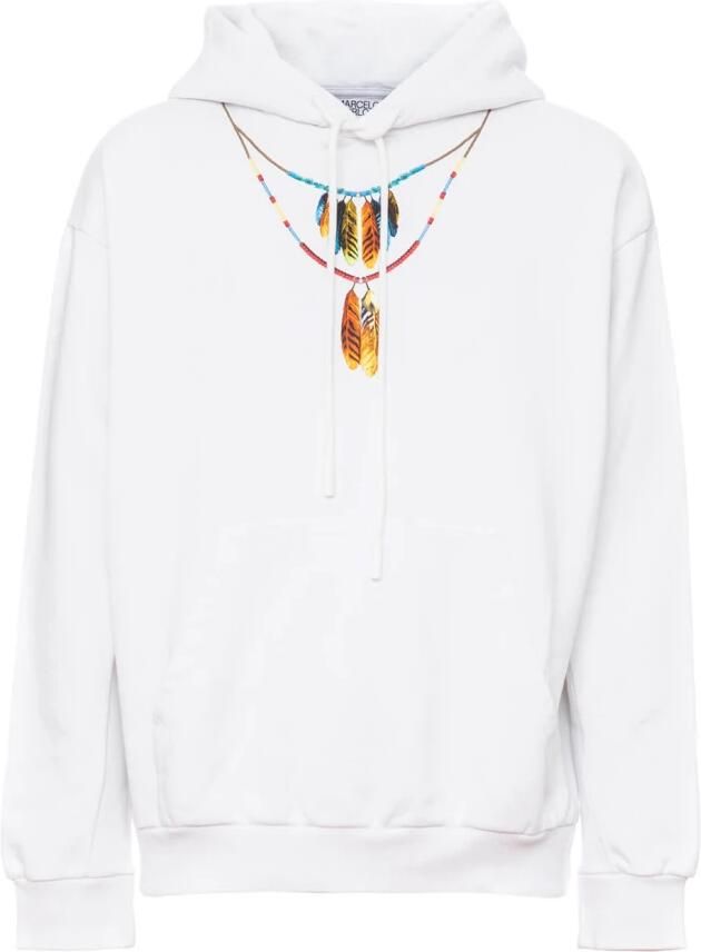 Marcelo Burlon Zwarte Hoodie met Grafische Print White Heren