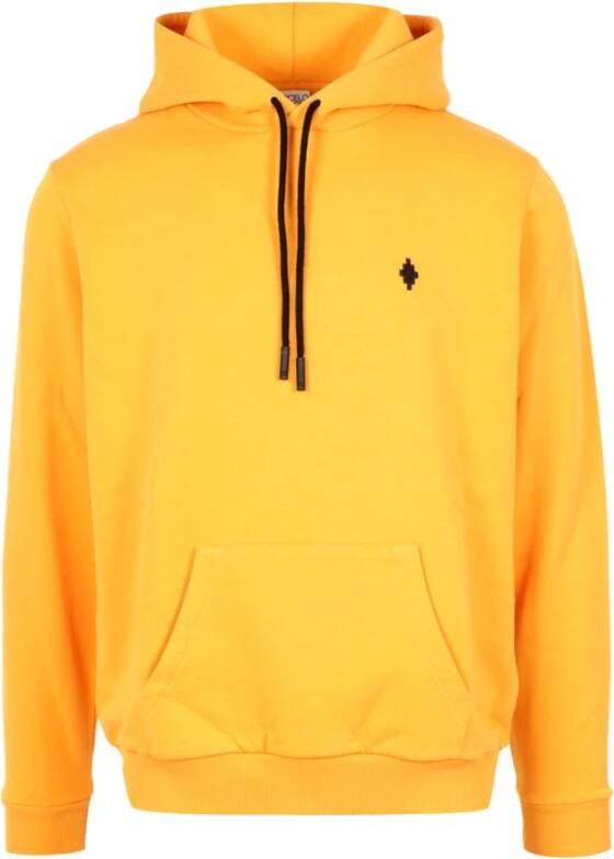 Marcelo Burlon Okergele Cross Logo Hoodie Yellow Heren