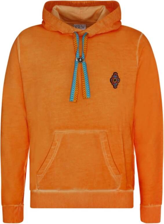 Marcelo Burlon Oranje Sweatshirt Regular Fit Koud Weer 100% Katoen Orange Heren