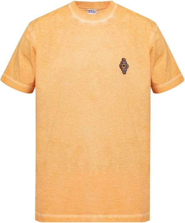 Marcelo Burlon Oranje Katoenen T-shirt Oranje Heren