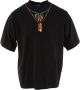 Marcelo Burlon mannen korte mouw t-shirt veren ketting Zwart Heren - Thumbnail 1