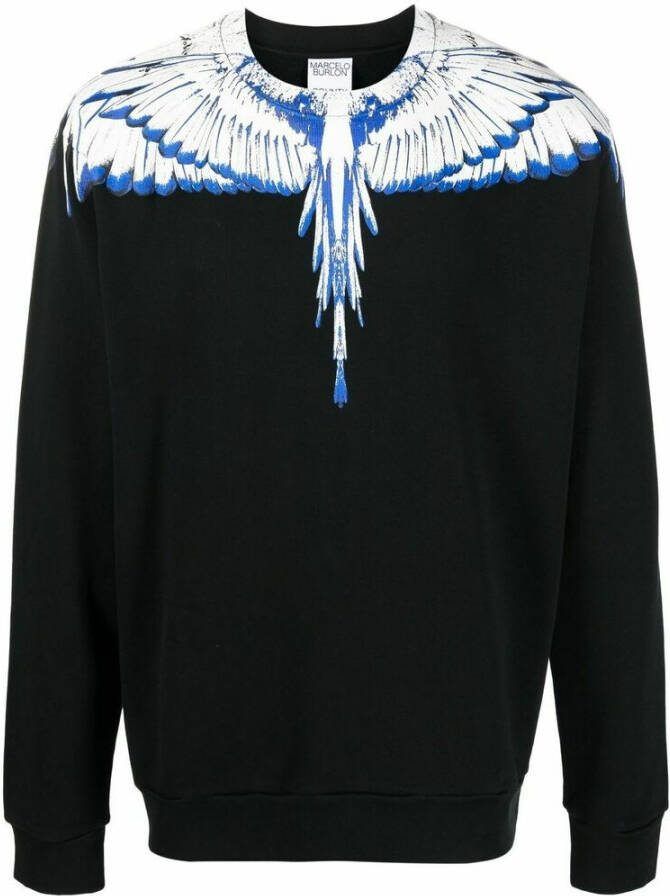 Marcelo Burlon Zwart Icon Wings Sweatshirt Black Heren