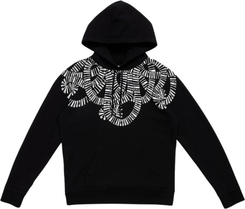 Marcelo Burlon Gedrukte Hoodie met Slangen Vleugel Print Black Heren