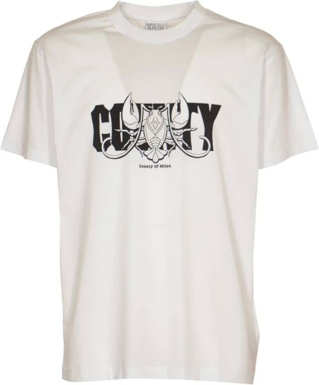Marcelo Burlon Stijlvolle Langosta Regular T-Shirt voor Heren White Heren