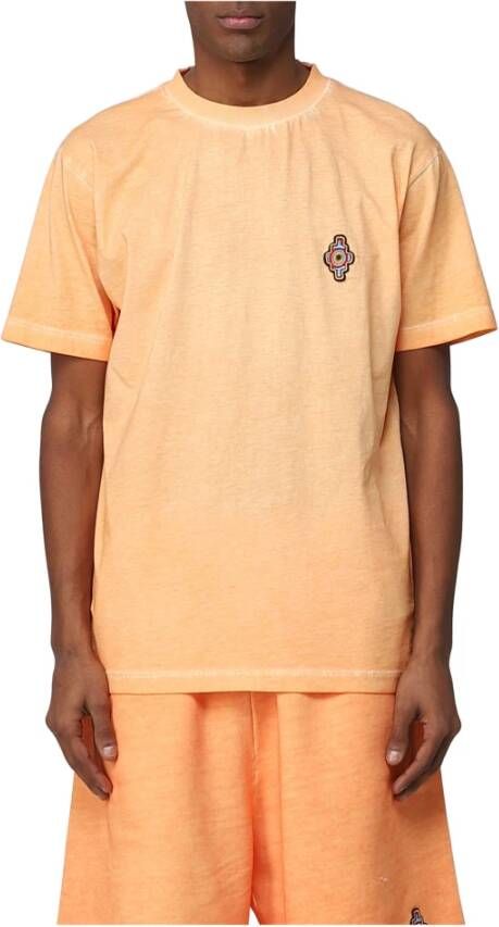 Marcelo Burlon Sunset Cross T-Shirt voor Heren Oranje Heren