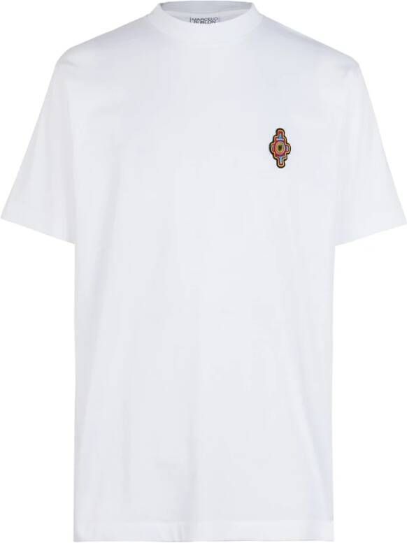 Marcelo Burlon Sunset Cross T-Shirt voor Heren Wit Heren