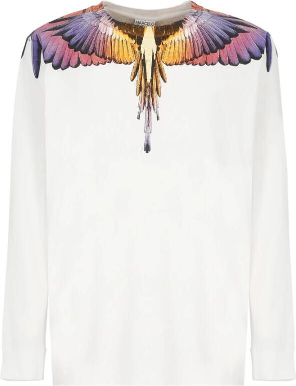 Marcelo Burlon Witte T-shirts en poloshirts White Heren