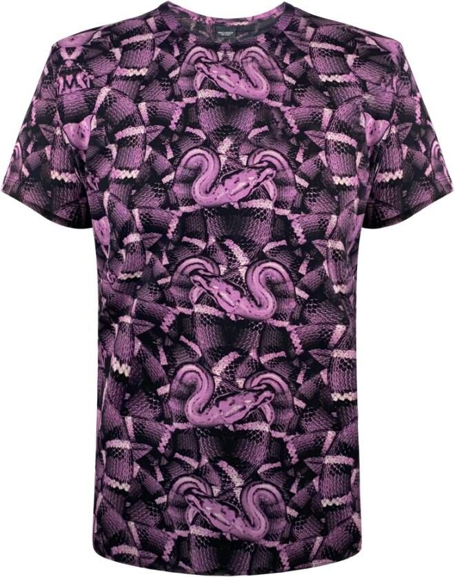 Marcelo Burlon T-shirt Paars Heren