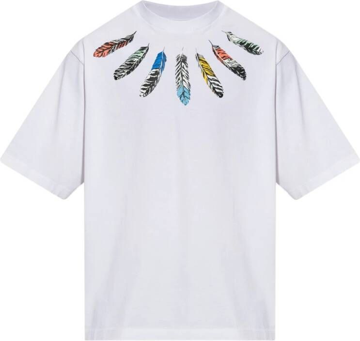 Marcelo Burlon Oversized T-shirt met Veermotief Wit Heren