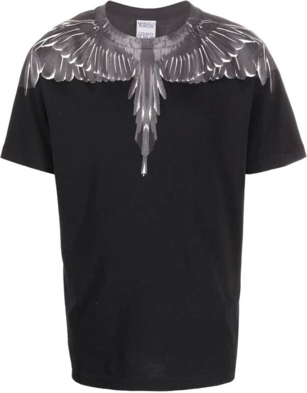 Marcelo Burlon Wings-print Katoenen T-shirt voor Heren Black Heren