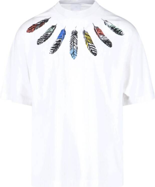 Marcelo Burlon Oversized T-shirt met Veermotief Wit Heren