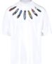 Marcelo Burlon Oversized T-shirt met Veermotief Wit Heren - Thumbnail 4