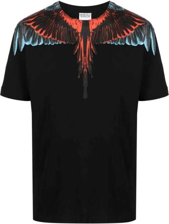 Marcelo Burlon Zwarte Katoenen T-shirt voor Heren Black Heren