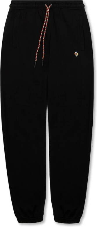 Marcelo Burlon Zwarte Katoenen Broeken met Logodetail Black Heren