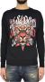 Marcelo Burlon Trainingsshirt Multicolor Print Comfortabele Pasvorm Zwart Heren - Thumbnail 1