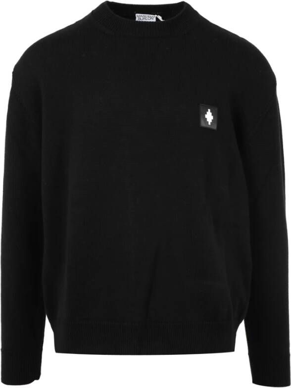 Marcelo Burlon Zwarte Kruis Wol Sweatshirt Black Heren