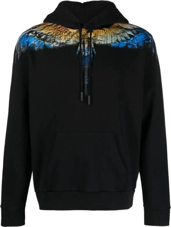 Marcelo Burlon Urban Wings Hoodie Zwart Lichtblauw Meerkleurig Heren