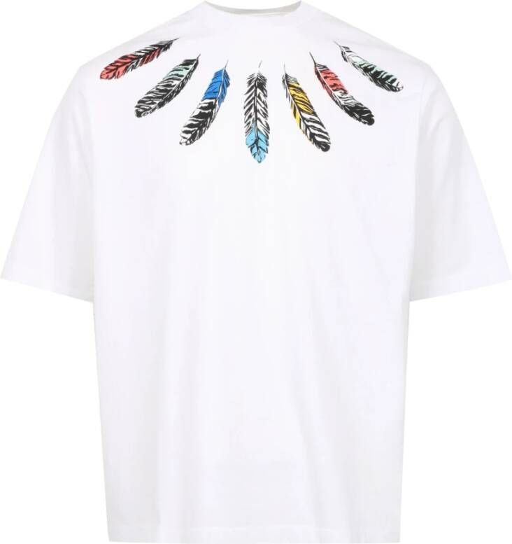 Marcelo Burlon Verenmotief Crew Neck Tops Wit Heren