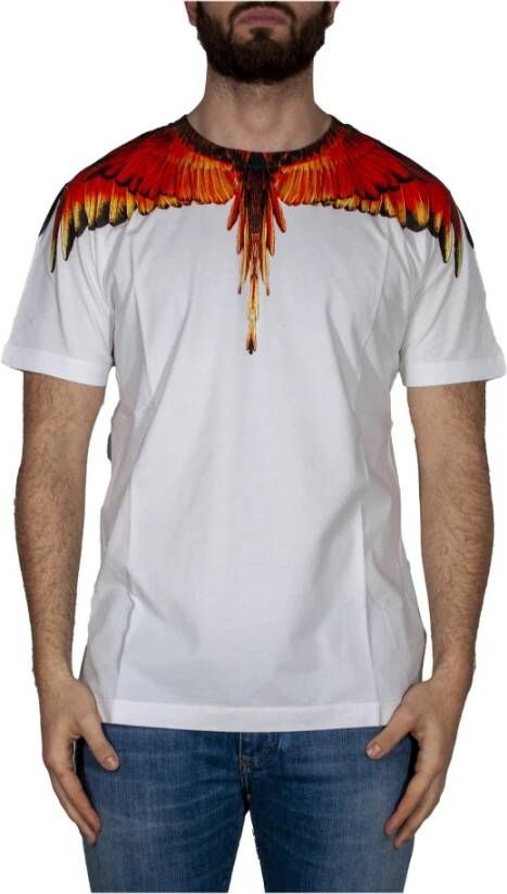 Marcelo Burlon Wings T-Shirt White Multi Modieus Heren T-Shirt White Heren