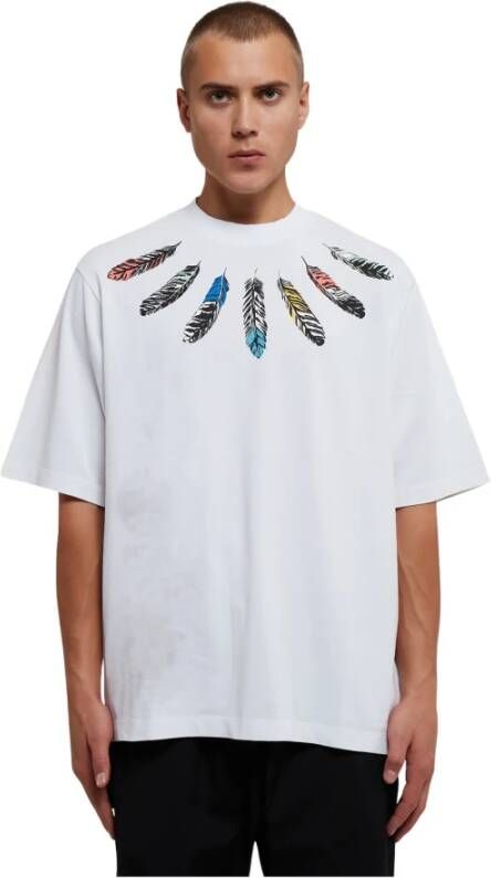 Marcelo Burlon Oversized T-shirt met Veermotief Wit Heren - Foto 5