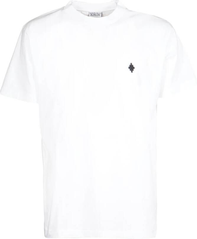 Marcelo Burlon Witte T-shirts en Polos met Pinaforemetal Breedte White Heren