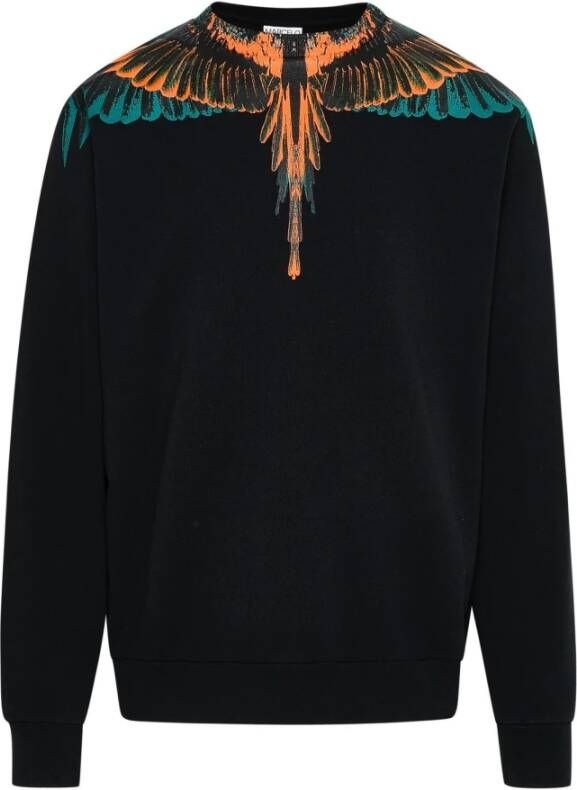 Marcelo Burlon Zwart katoenen sweatshirt Zwart Heren