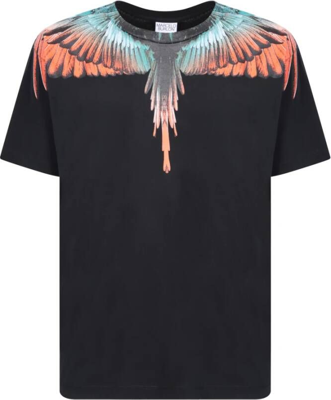Marcelo Burlon Zwart T-Shirt met Logo Print voor Heren Zwart Heren