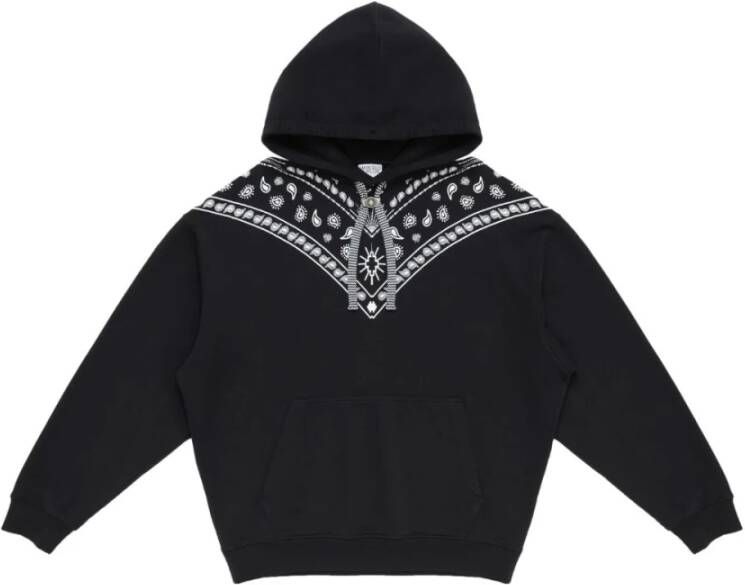 Marcelo Burlon Zwarte Bandana Comfort Hoodie Zwart Heren