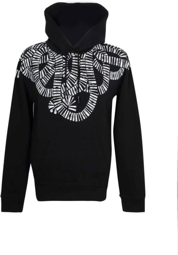 Marcelo Burlon Zwarte Katoenen Hoodie met Opdruk Zwart Heren