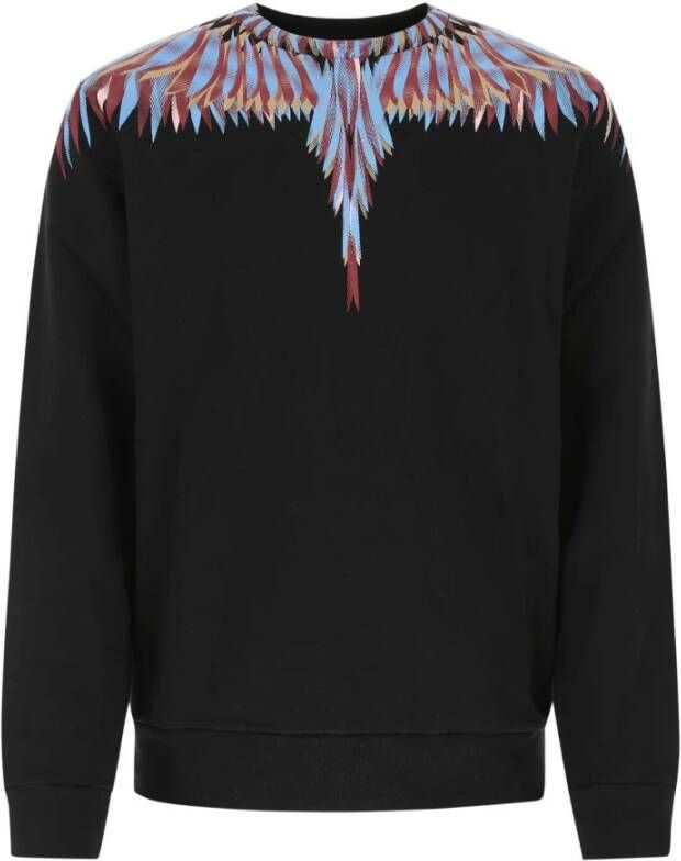 Marcelo Burlon Zwarte katoenen sweatshirt Zwart Heren
