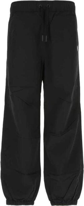 Marcelo Burlon Zwarte Nylon Joggers Zwart Heren