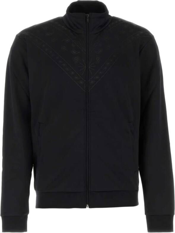 Marcelo Burlon Zwarte polyester blend sweatshirt Zwart Heren
