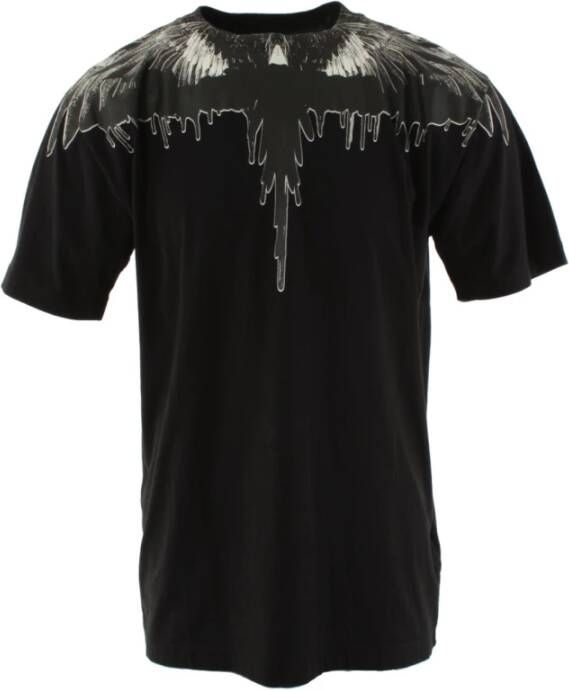 Marcelo Burlon Zwarte Tar Wings Regular T-Shirt Zwart Heren