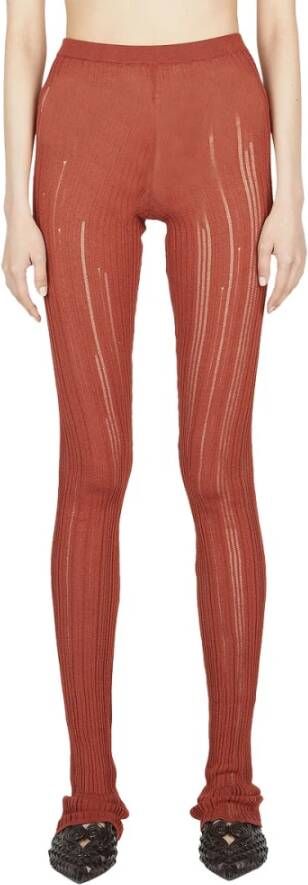 Marco Rambaldi Gebreide Leggings Brown Dames