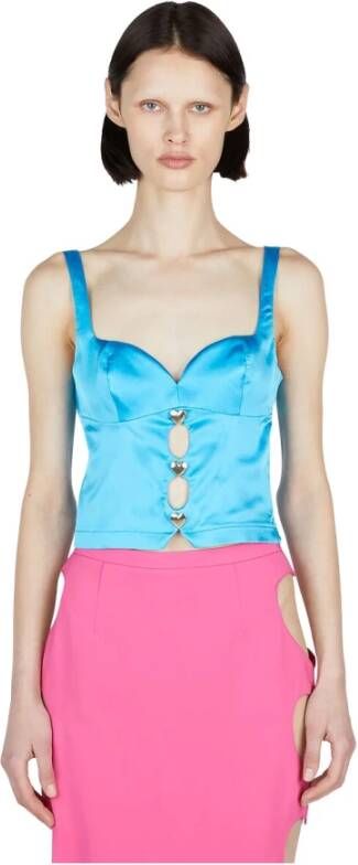 Marco Rambaldi Hart Mouwloze Tops Blue Dames
