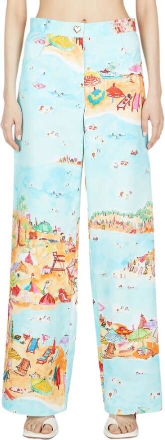 Marco Rambaldi Straight Trousers Blauw Dames