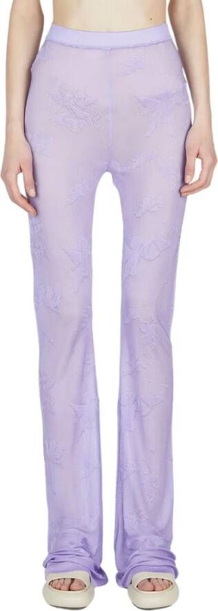 Marco Rambaldi Straight Trousers Purple Dames