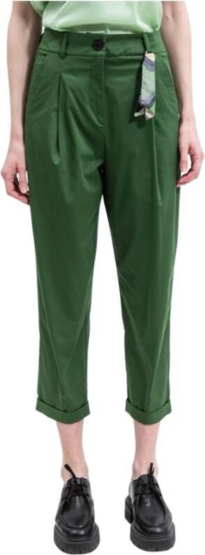 Marella Cropped Trousers Groen Dames