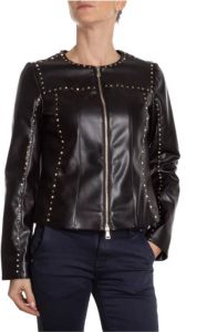 Marella Leather Jackets Zwart Dames