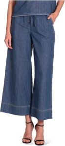 Marella Leather Trousers Blauw Dames