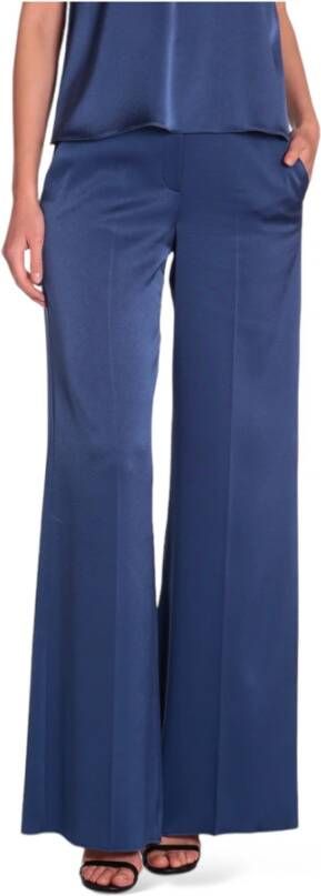 Marella Wide Trousers Blauw Dames