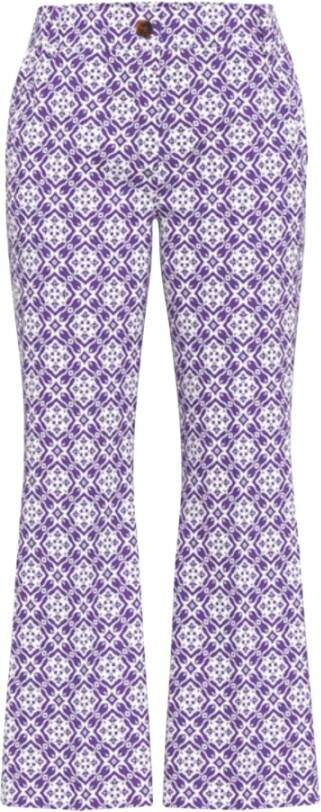 Marella Wide Trousers Purple Dames